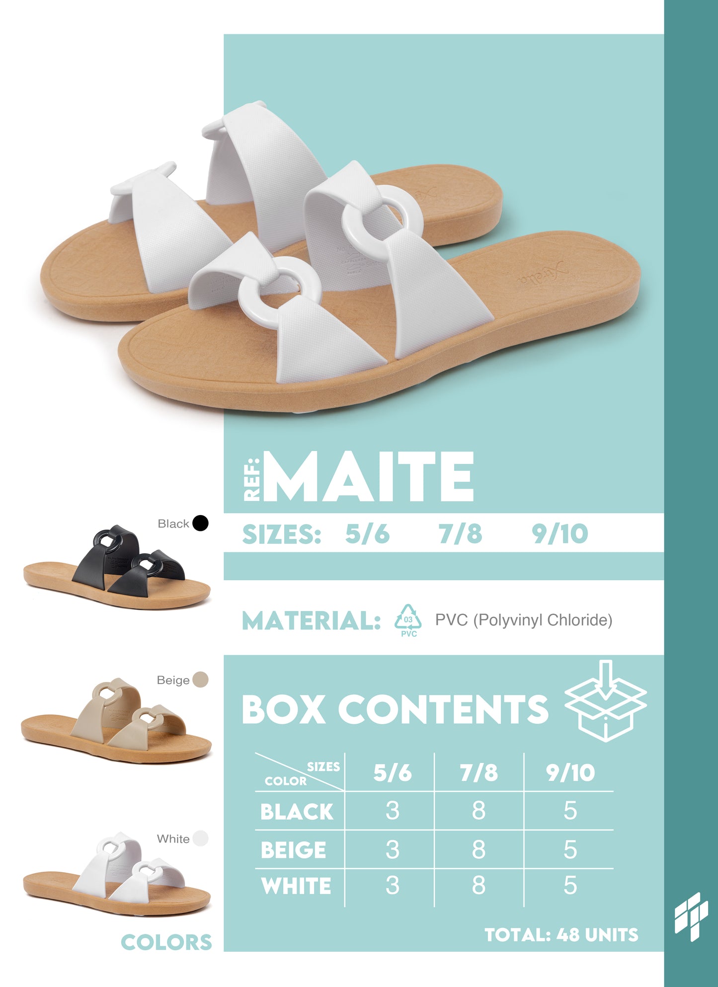 Maite Women - Beige/Black/White