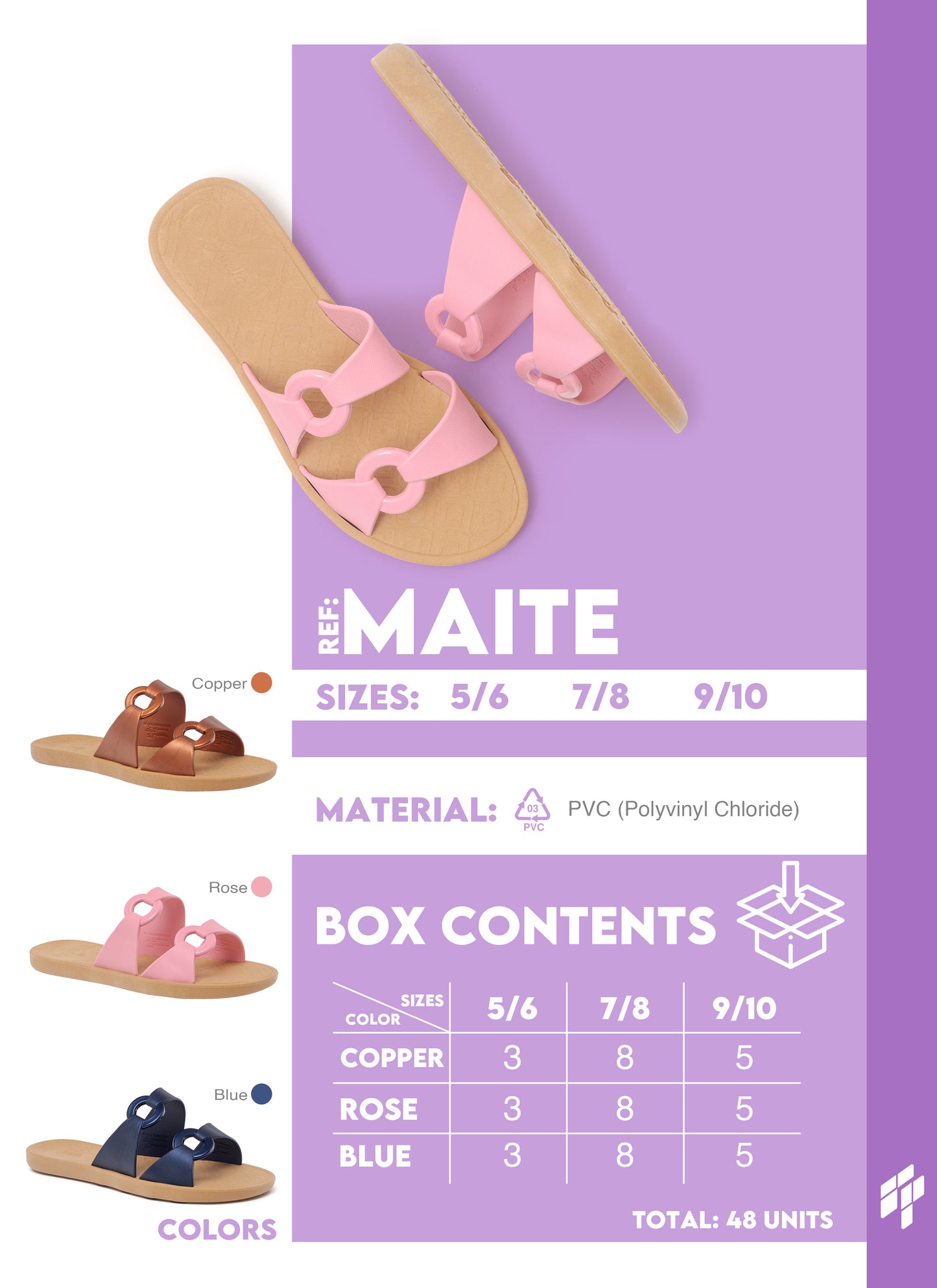 Maite Women - Bronze/Pink/Pearl Blue