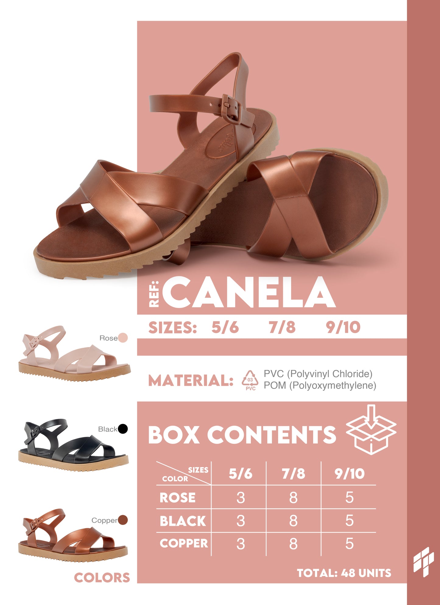 Canela Women - Black/Bronze/Rose