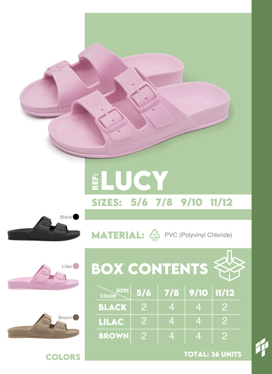 Lucy Women - Black/Brown/Lilac