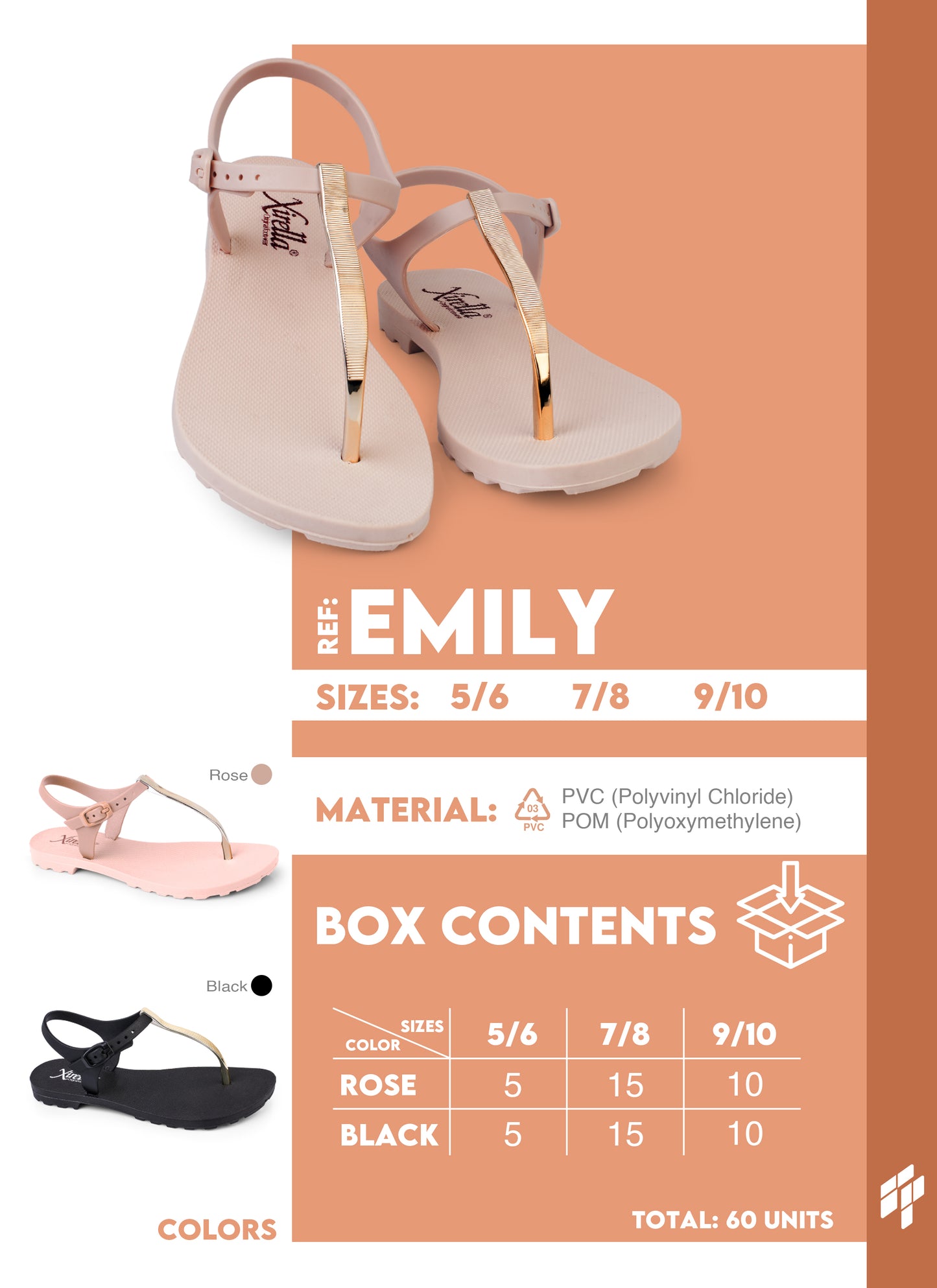 Emily Women - Black/Rose