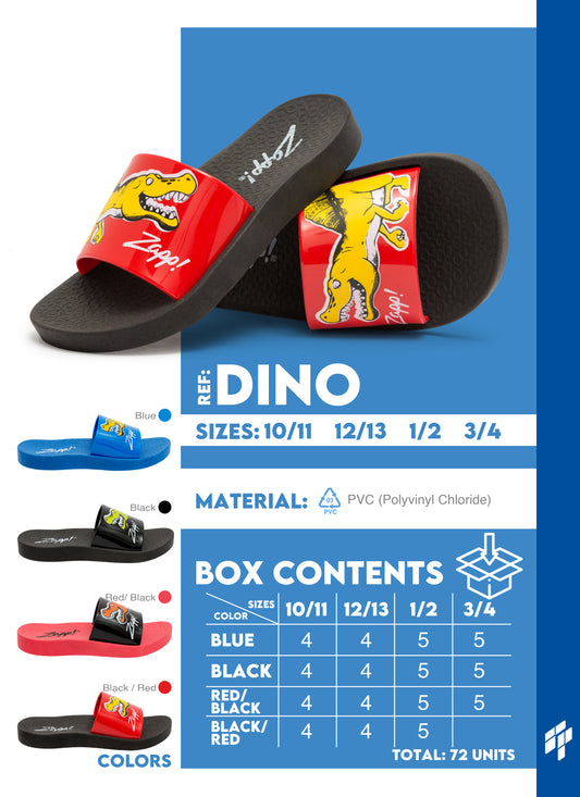 Dino Kids - Black-Black/Black-Red/Blue-Blue/Red-Black