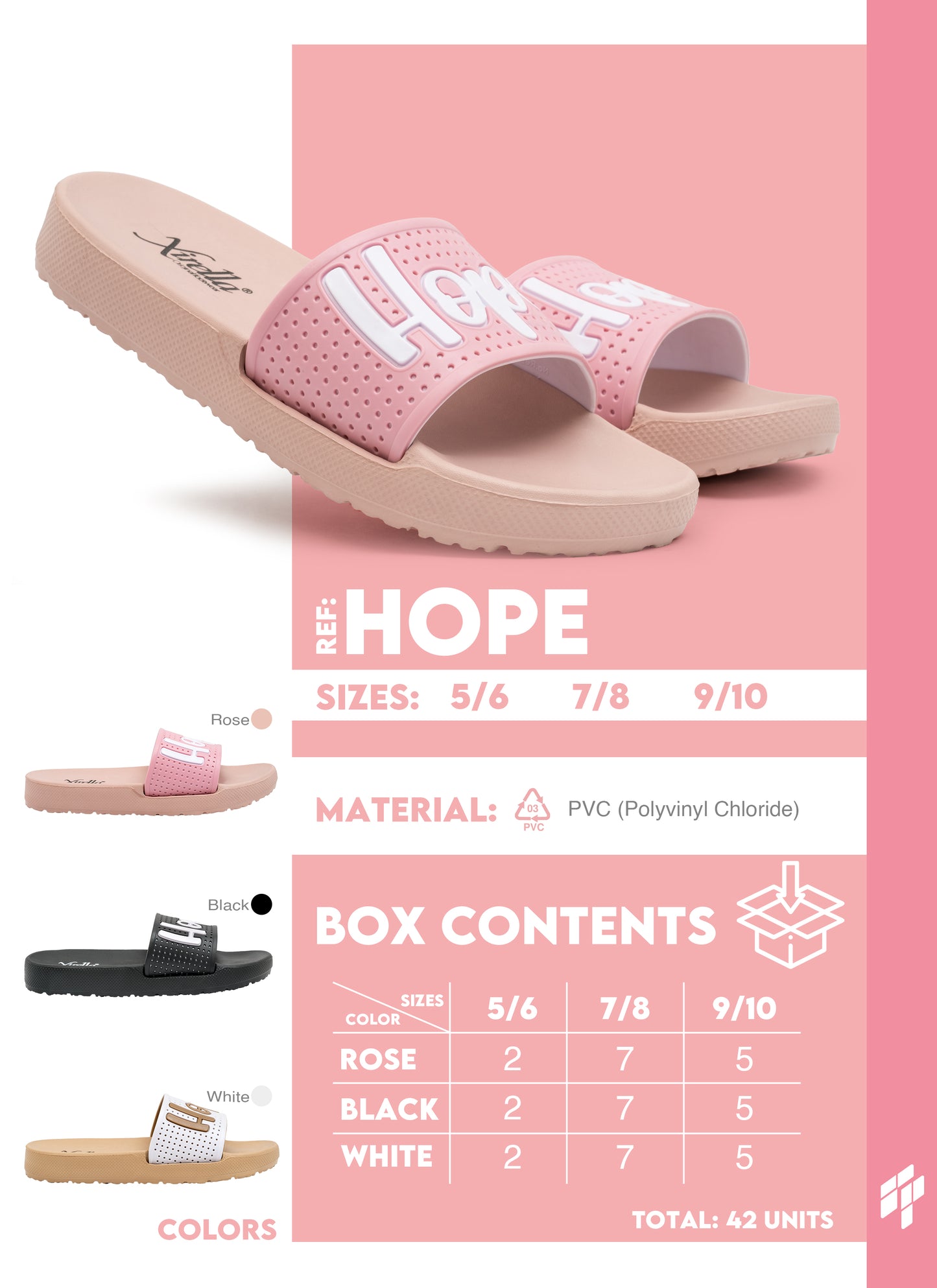 Hope Women - Black/Pink/White