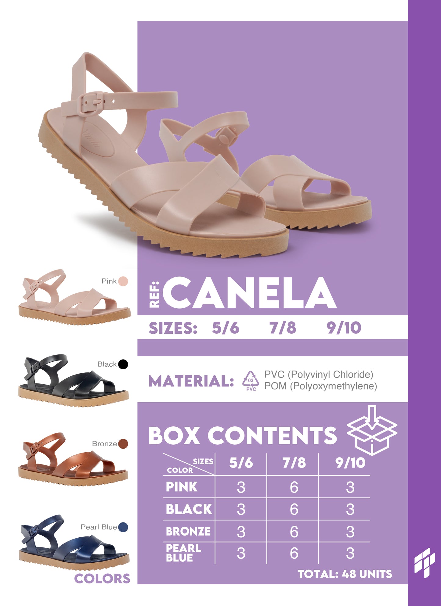 Canela Women - Black/Blue/Bronze/Rose