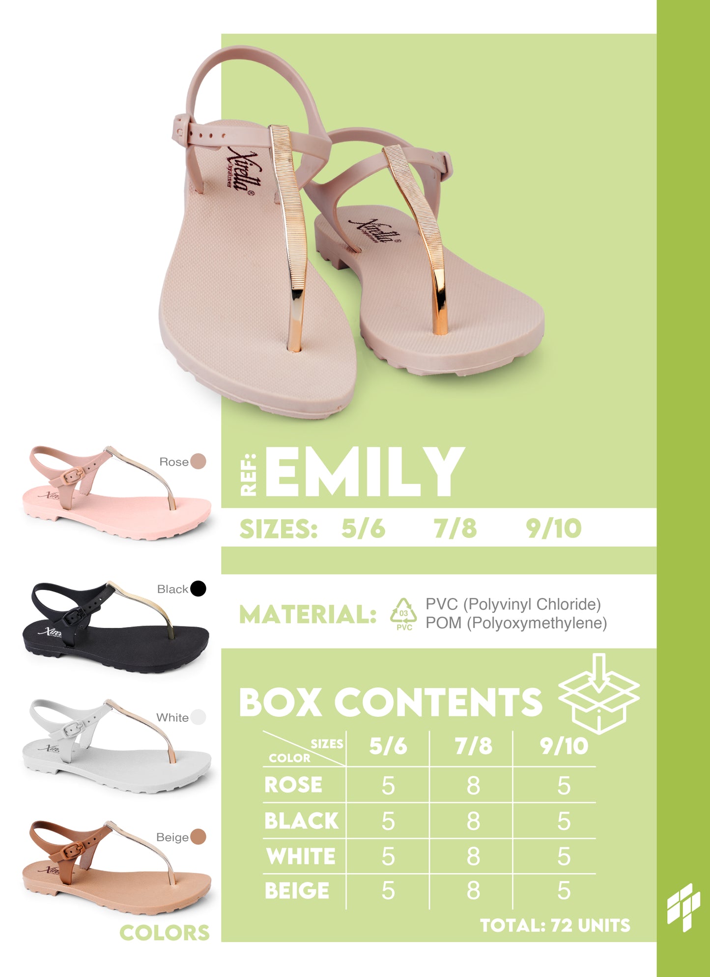 Emily II Women - Black/Camel/Rose/White