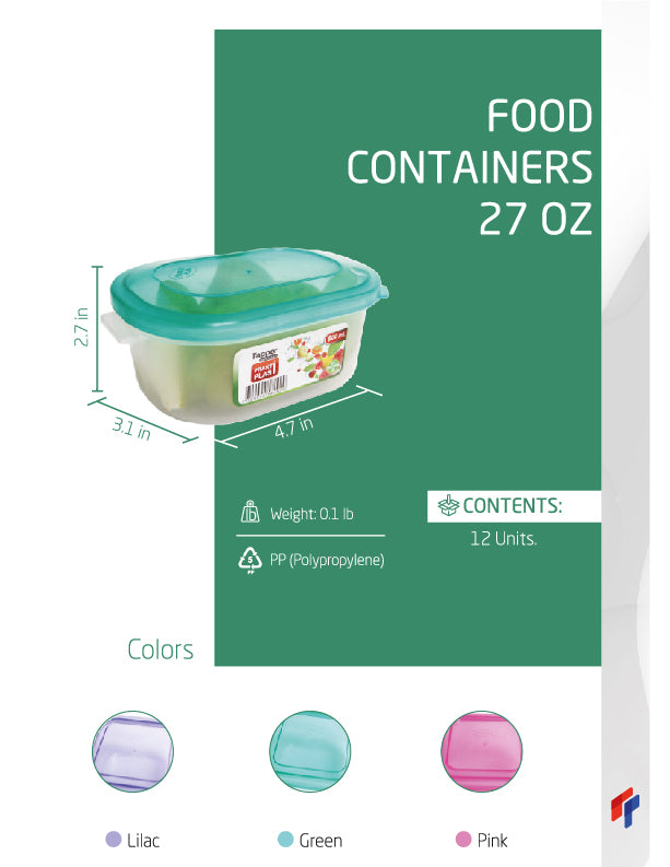 Food Containers 27 oz