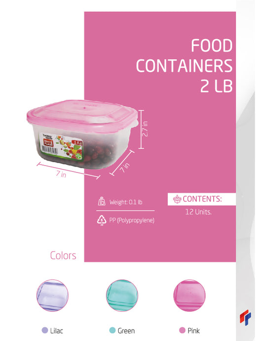 Food Containers 2 lb