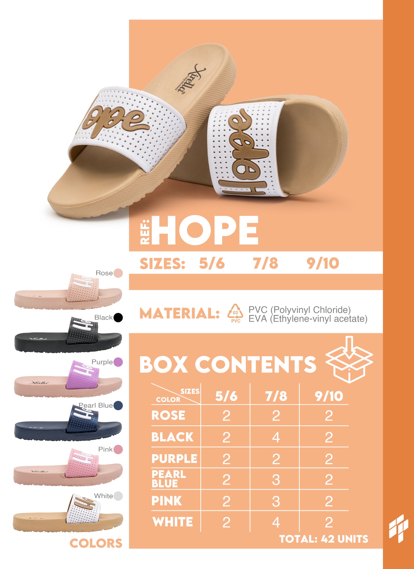 Hope Women - Black/Blue/Pink/Purple/Rose/White