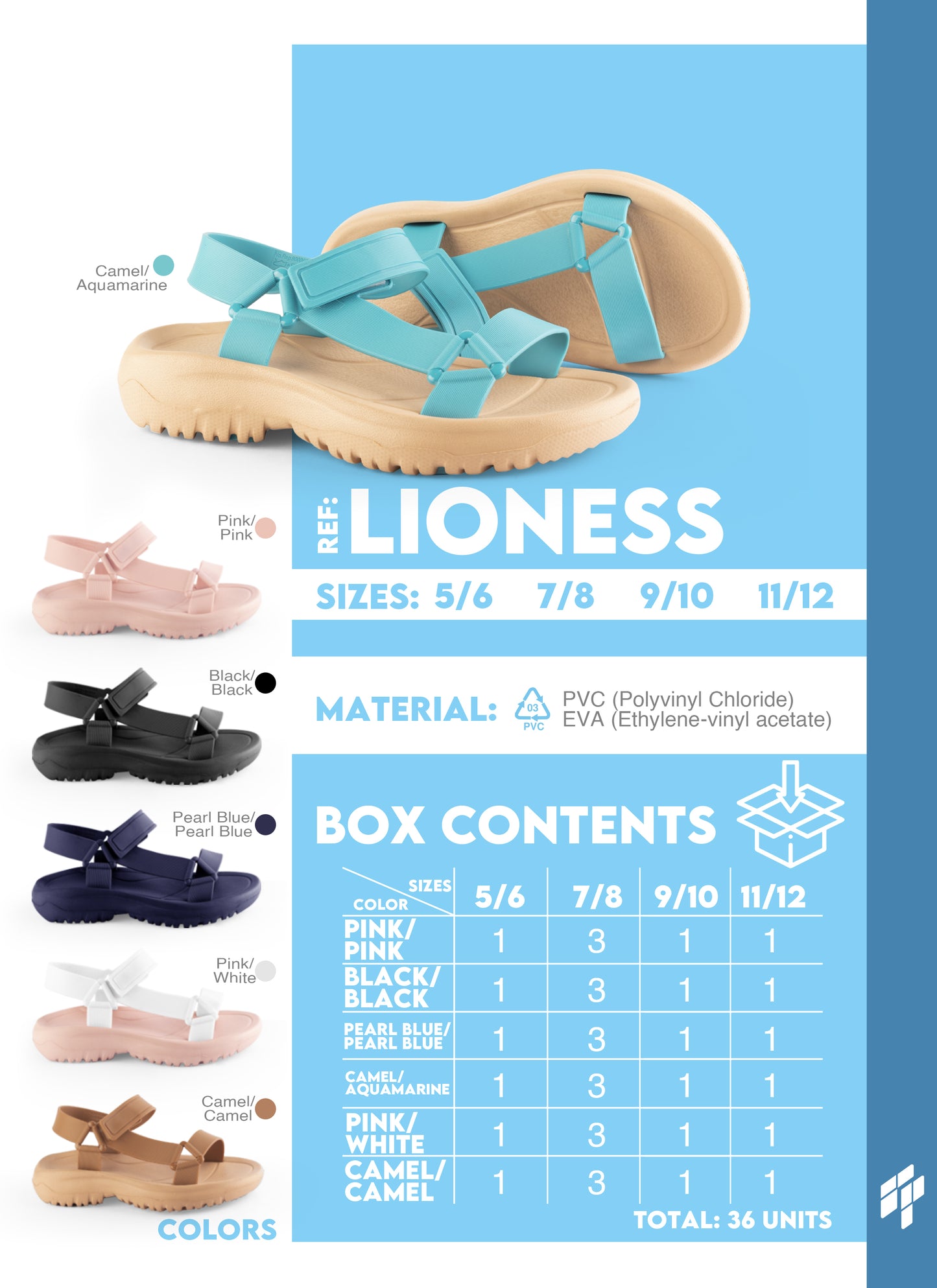 Lioness Women - Aquamarine-Camel/Blue-Blue/Camel-Camel/Black-Black/Pink-Pink/Pink-White