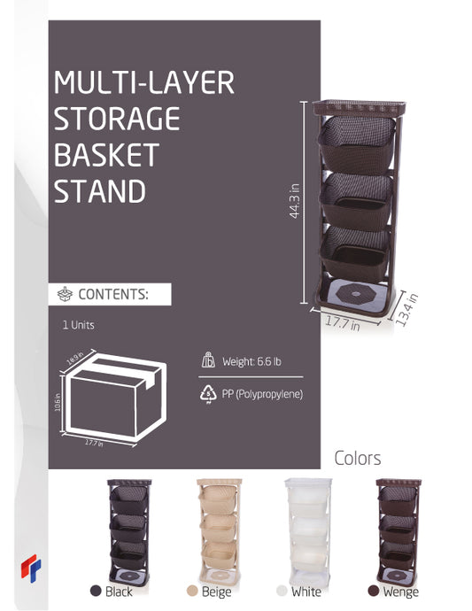 Multi Layer Storage Basket Stand