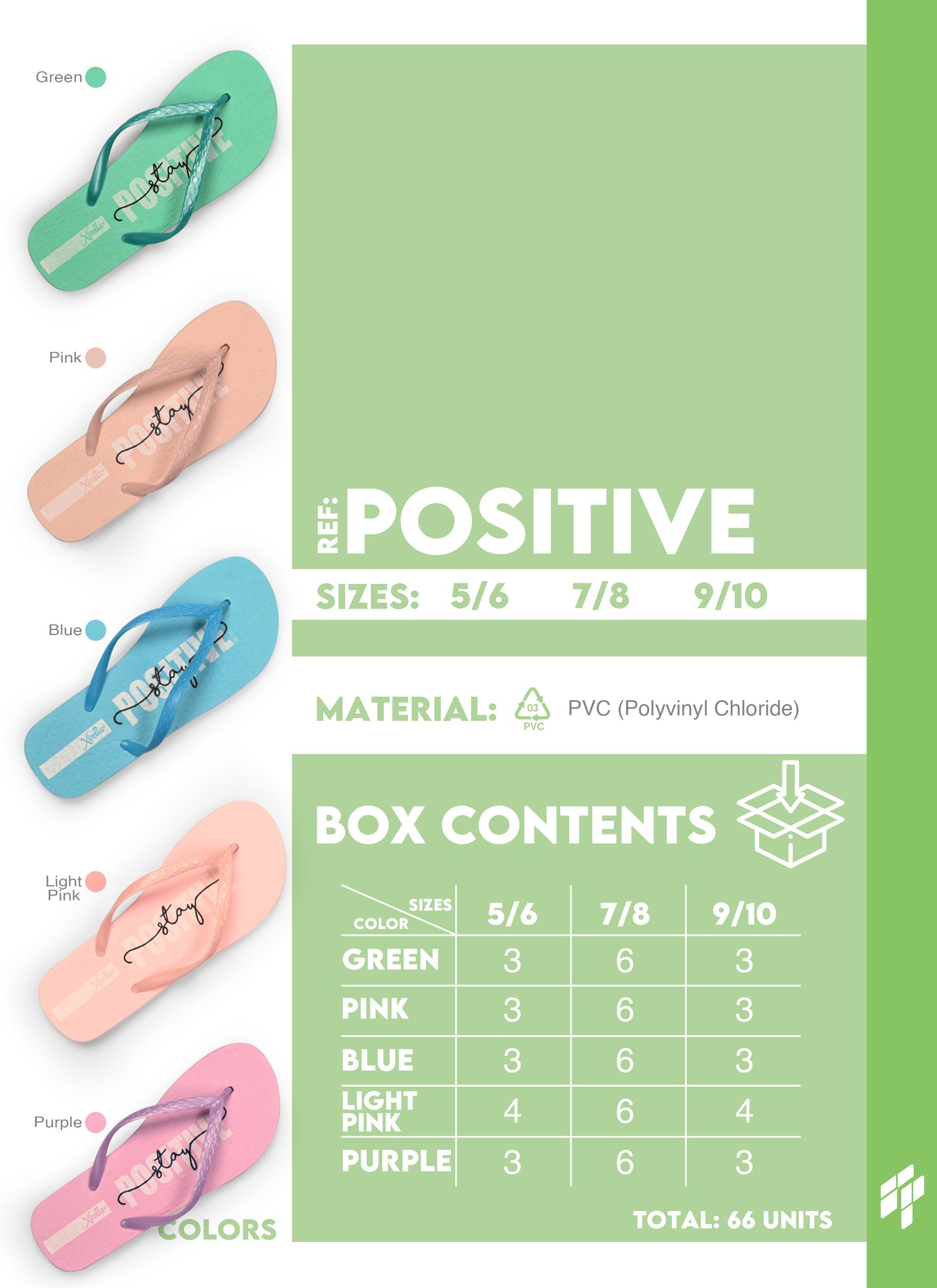 Positive Women - Blue/Green/Lilac/Pink/Rose