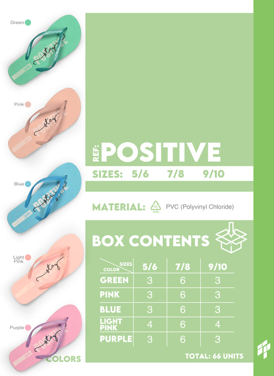 Positive Women - Blue/Green/Lilac/Pink/Rose