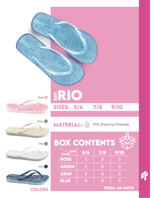 Rio Women - Blue/Gray/Green/Pink