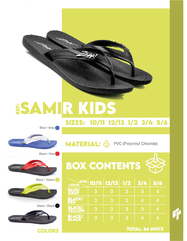 Samir Kids - Black-Black/Black-Red/Black-Yellow/Blue-Gray