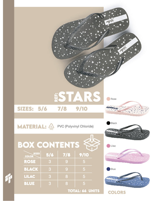 Stars Women - Black/Blue/Pink/Purple